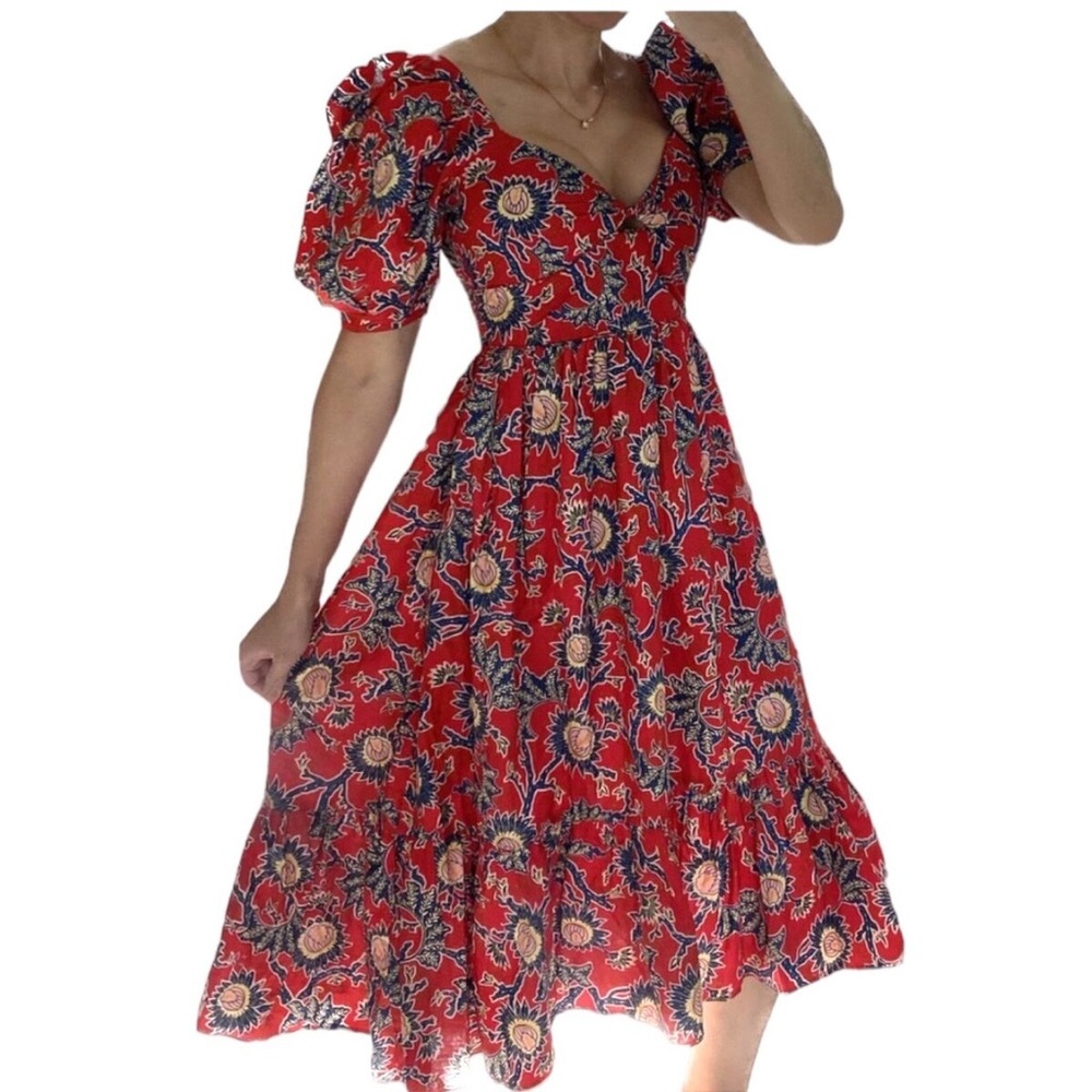 HOUSE OF HARLOW Floral Midi Dress
